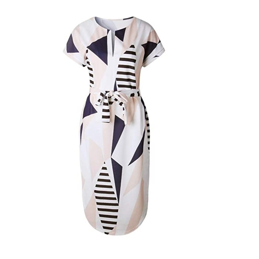 Geometric Design Midi Dress - Picture 2 of 3